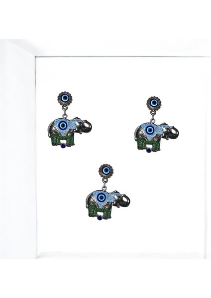 Mineli Zarafet: Nazar Boncuklu Fil Şekilli El Yapımı Magnet modelleri