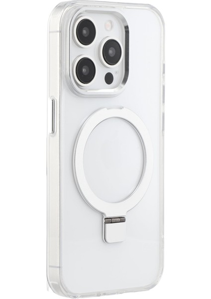 iPhone 15 Pro Kickstand Tpu + Pc Magsafe ile Uyumlu Şeffaf Telefon Kapağı (Yurt Dışından)