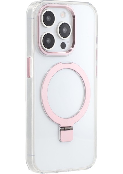 iPhone 15 Pro Kickstand Tpu + Pc Magsafe ile Uyumlu Şeffaf Telefon Kapağı (Yurt Dışından)