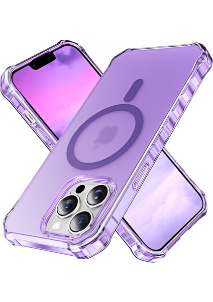 iPhone 13 Pro Küçük Dalgalı Kenarlı Pc + Tpu Telefon Kılıfı Magsafe ile Uyumlu (Yurt Dışından)