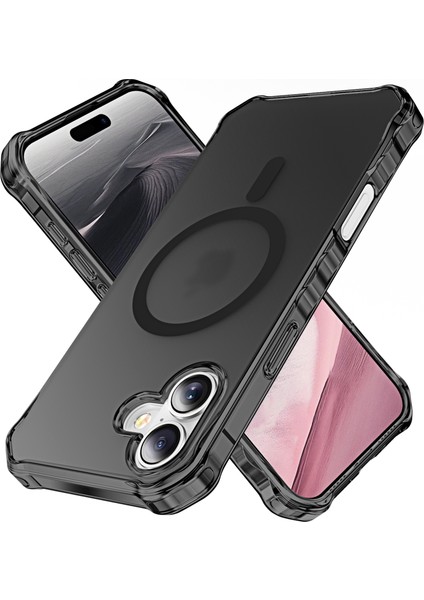 iPhone 16 Küçük Dalgalı Kenarlı Pc + Tpu Telefon Kılıfı Magsafe ile Uyumlu (Yurt Dışından)