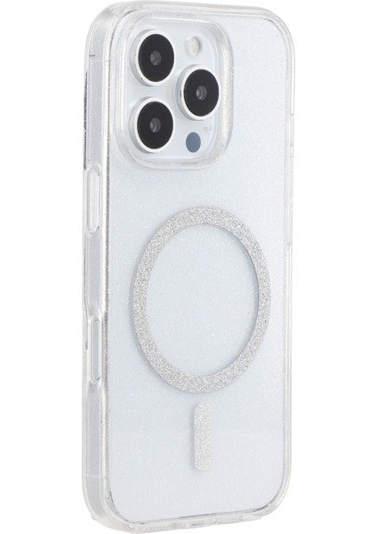 iPhone 16 Pro Pc + Tpu Parıltılı Telefon Kılıfı Magsafe ile Uyumlu (Yurt Dışından)