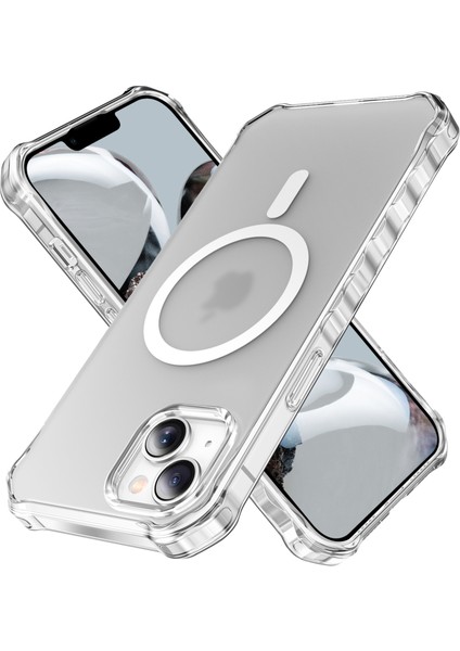 iPhone 13 Küçük Dalgalı Kenarlı Pc + Tpu Telefon Kılıfı Magsafe ile Uyumlu (Yurt Dışından)