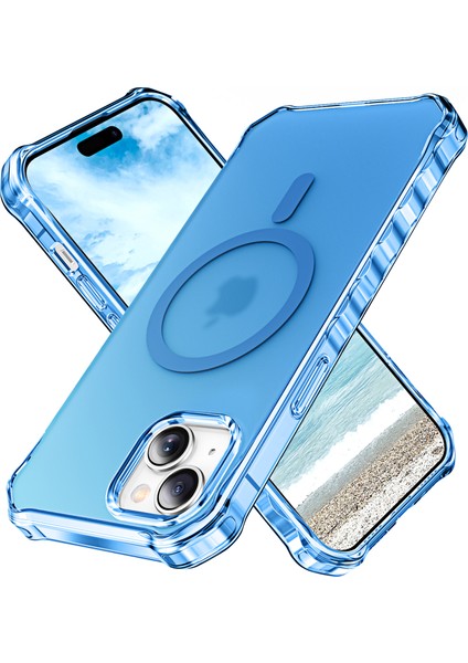 iPhone 15 Küçük Dalgalı Kenarlı Pc + Tpu Telefon Kılıfı Magsafe ile Uyumlu (Yurt Dışından)