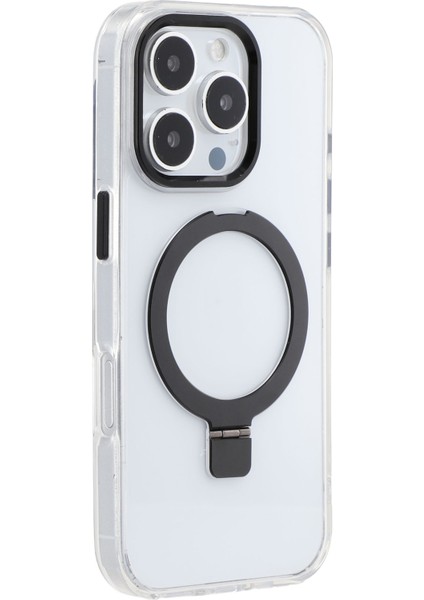 iPhone 16 Pro Max Kickstand Tpu + Pc Şeffaf Telefon Kılıfı Magsafe ile Uyumlu (Yurt Dışından)