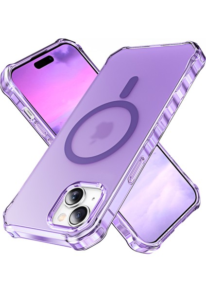 iPhone 15 Küçük Dalgalı Kenarlı Pc + Tpu Telefon Kılıfı Magsafe ile Uyumlu (Yurt Dışından)