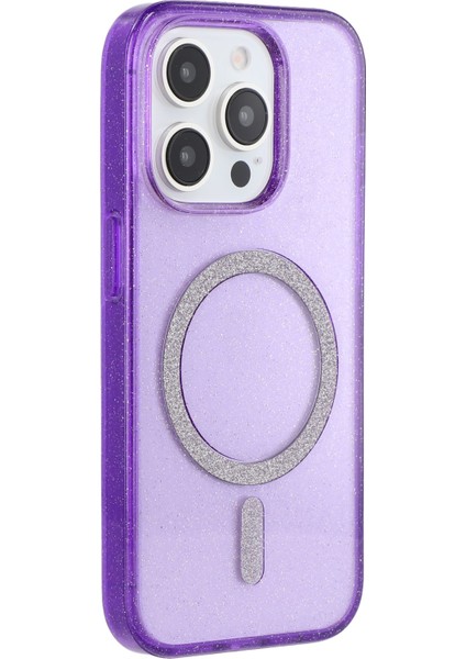 iPhone 15 Pro Max Pc + Tpu Parıltılı Telefon Kılıfı Magsafe ile Uyumlu (Yurt Dışından)