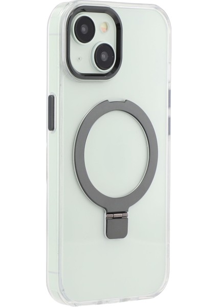 iPhone 15 Kickstand Tpu + Pc Magsafe ile Uyumlu Şeffaf Telefon Kapağı (Yurt Dışından)