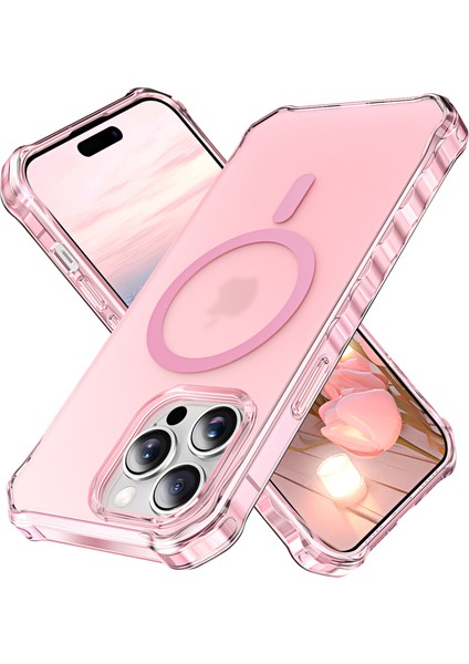 iPhone 14 Pro Max Küçük Dalgalı Kenarlı Pc + Tpu Telefon Kılıfı Magsafe ile Uyumlu (Yurt Dışından)