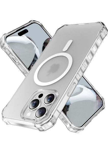 iPhone 15 Pro Küçük Dalgalı Kenarlı Pc + Tpu Telefon Kılıfı Magsafe ile Uyumlu (Yurt Dışından)