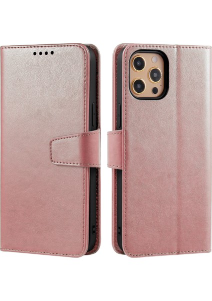 iPhone 15 Pro Standlı Kart Sahibi Cüzdan Deri Telefon Kılıfı (Yurt Dışından)