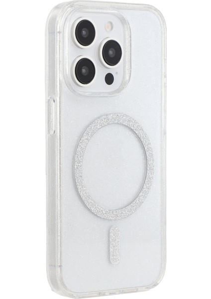 iPhone 15 Pro Max Pc + Tpu Parıltılı Telefon Kılıfı Magsafe ile Uyumlu (Yurt Dışından)
