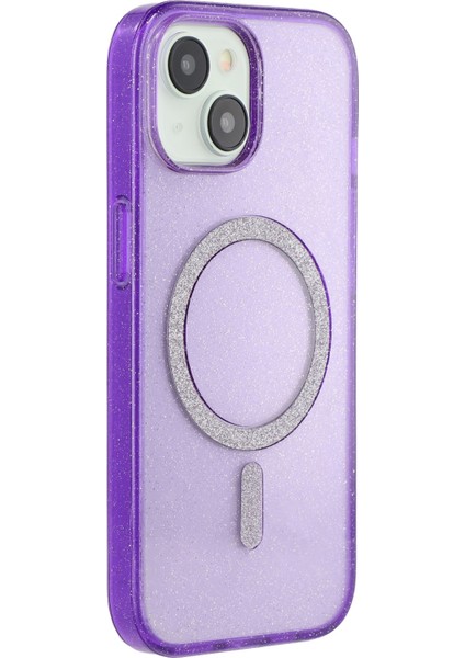 iPhone 15 Pc + Tpu Parıltılı Telefon Kılıfı Magsafe ile Uyumlu (Yurt Dışından)