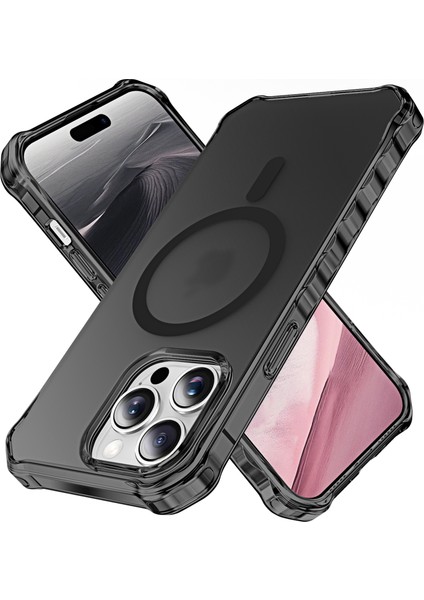 iPhone 14 Pro Küçük Dalgalı Kenarlı Pc + Tpu Telefon Kılıfı Magsafe ile Uyumlu (Yurt Dışından)