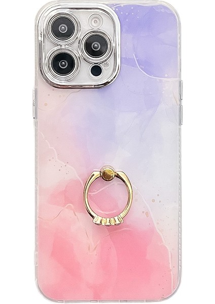 iPhone 16 Pro Max Kickstand'lı Elektroliz Kaplama Telefon Kılıfı (Yurt Dışından)