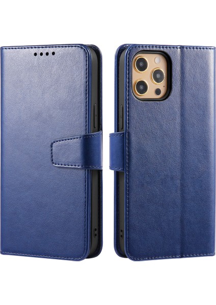 iPhone 15 Pro Standlı Kart Sahibi Cüzdan Deri Telefon Kılıfı (Yurt Dışından)