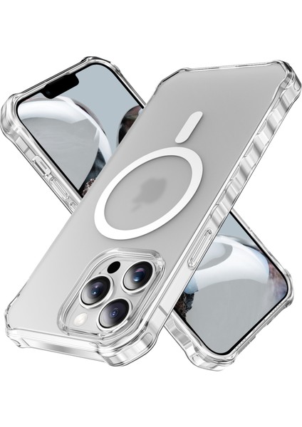 iPhone 13 Pro Küçük Dalgalı Kenarlı Pc + Tpu Telefon Kılıfı Magsafe ile Uyumlu (Yurt Dışından)