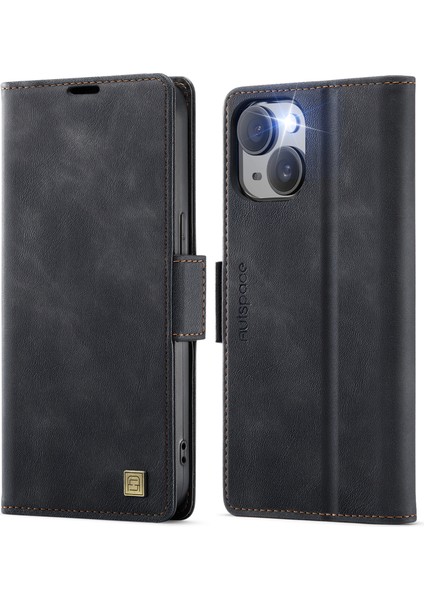 iPhone 15 Rfıd Engelleme Retro Deri Telefon Cüzdan Kapağı (Yurt Dışından)