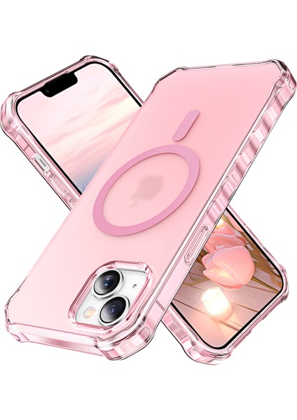 iPhone 14 Küçük Dalgalı Kenarlı Pc + Tpu Telefon Kılıfı Magsafe ile Uyumlu (Yurt Dışından)