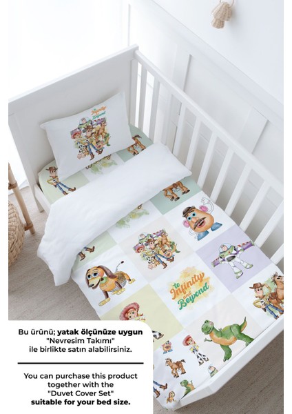 Anne Yanı Beşik Lastikli Çarşaf Seti - Cartoon Serisi - Toy Story Patchwork modelleri