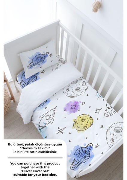 Anne Yanı Beşik Lastikli Çarşaf Seti - Iconic Serisi - Çizgisel Uzay modelleri