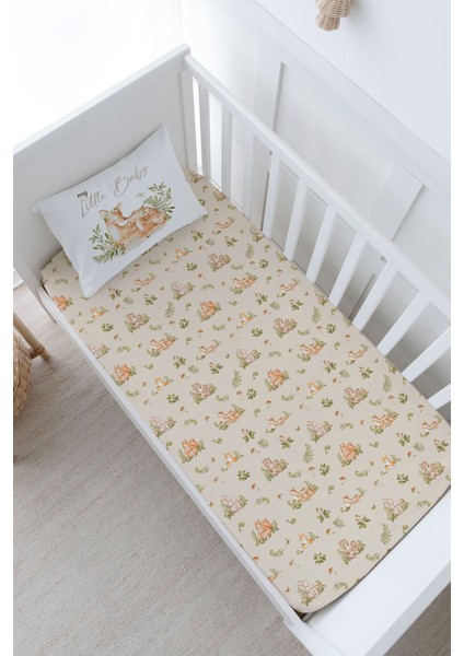 Anne Yanı Beşik Lastikli Çarşaf Seti - For Baby Serisi - Mom And Baby Deer
