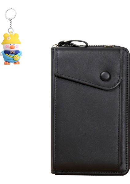 Cep Telefonu Çantası Fermuarlı Tek Omuz Küçük Crossbody Çanta Çoklu Kart Yuvası Bayanlar Cüzdanı Değişim Elli Çanta (Yurt Dışından)