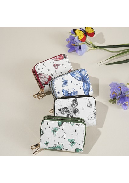 Bayan Para Cüzdan Moda Çift Fermuarlı Çoklu Kart Yuvası Küçük Cüzdan (Yurt Dışından)
