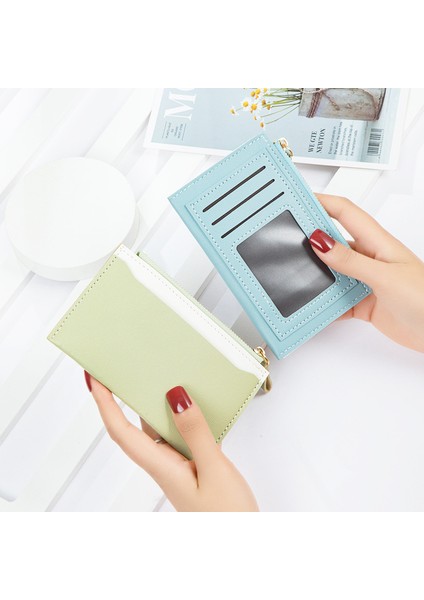 Kart Tutucu Kadın Fermuarlı Para Cüzdanı Kimlik Kartı Küçük Taze Cüzdan (Yurt Dışından) fiyatları