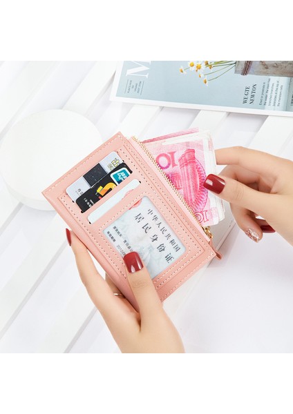 Kart Tutucu Kadın Fermuarlı Para Cüzdanı Kimlik Kartı Küçük Taze Cüzdan (Yurt Dışından) modelleri