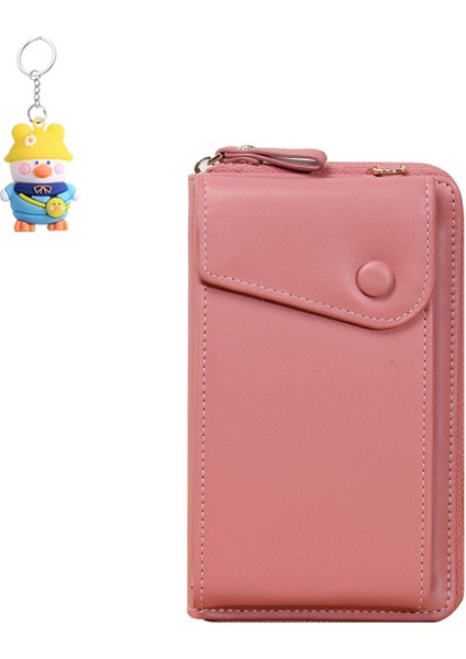 Cep Telefonu Çantası Fermuarlı Tek Omuz Küçük Crossbody Çanta Çoklu Kart Yuvası Bayanlar Cüzdanı Değişim Elli Çanta (Yurt Dışından)