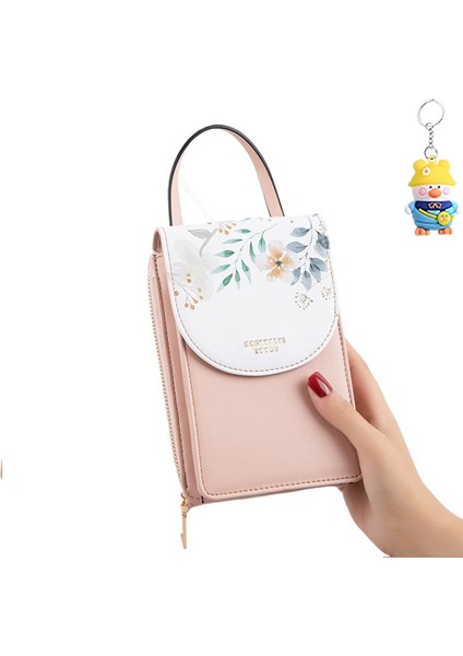 Dokunmatik Ekranlı Cep Telefonu Çantası Kadın Tek Omuz Crossbody Moda Küçük Kare Çanta (Yurt Dışından)