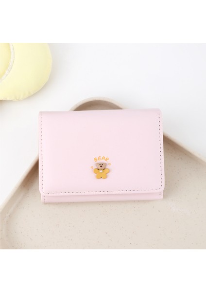 Sevimli Kadın Cüzdan Katlanır Çoklu Kart Yuvası Ayı Öğrenci Cüzdan Kart Tutucu (Yurt Dışından) fiyatları