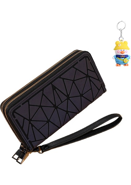 Bayan Cüzdan Moda Degrade Renk Çift Çekme Büyük Kapasiteli Çoklu Kart Yuvası Cep Telefonu Çantası Clutch Çantası (Yurt Dışından)