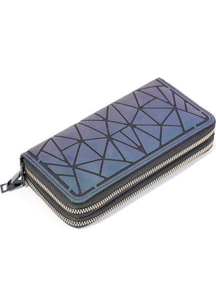 Bayan Cüzdan Moda Degrade Renk Çift Çekme Büyük Kapasiteli Çoklu Kart Yuvası Cep Telefonu Çantası Clutch Çantası (Yurt Dışından) fırsatları