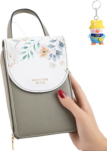 Dokunmatik Ekranlı Cep Telefonu Çantası Kadın Tek Omuz Crossbody Moda Küçük Kare Çanta (Yurt Dışından)
