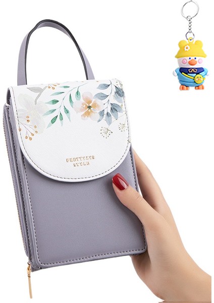 Dokunmatik Ekranlı Cep Telefonu Çantası Kadın Tek Omuz Crossbody Moda Küçük Kare Çanta (Yurt Dışından)