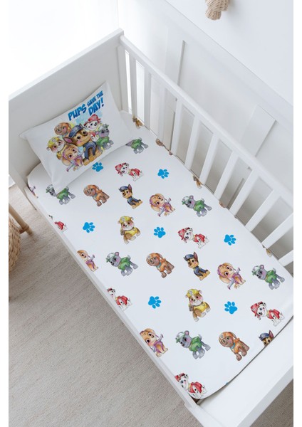 Bebek Boy Lastikli Çarşaf Seti - Cartoon Serisi - Paw Patrol
