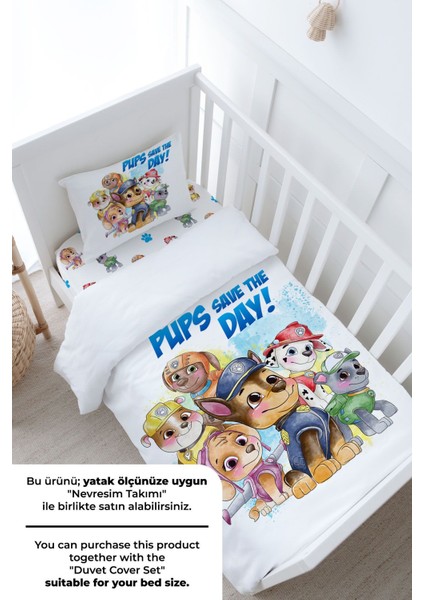 Bebek Boy Lastikli Çarşaf Seti - Cartoon Serisi - Paw Patrol modelleri