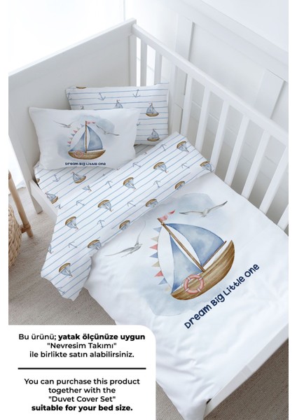 Bebek Boy Lastikli Çarşaf Seti - For Baby Serisi - Little Sailor modelleri