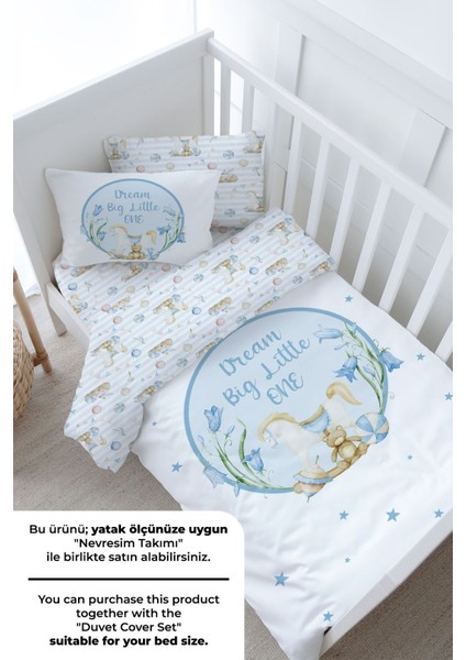 Bebek Boy Lastikli Çarşaf Seti - For Baby Serisi - Mavi Sallanan At modelleri