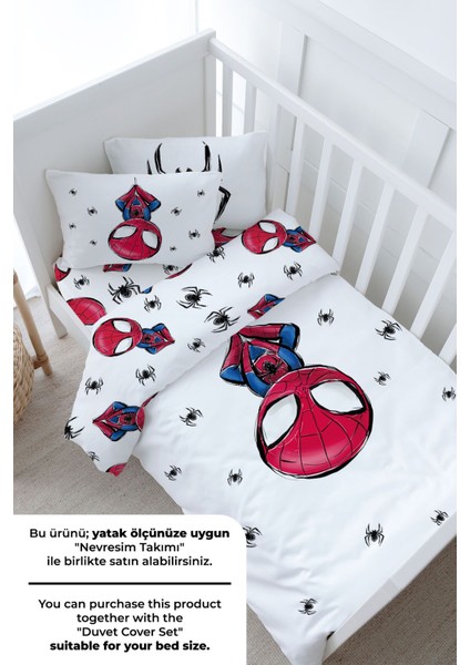 Bebek Boy Lastikli Çarşaf Seti - For Baby Serisi - Örümcek Adam modelleri