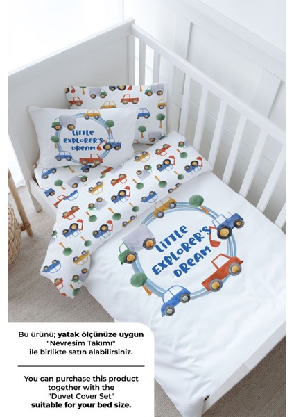 Bebek Boy Lastikli Çarşaf Seti - For Baby Serisi - Mavi Çemberde Arabalar modelleri