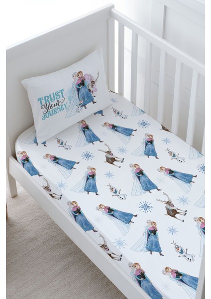 Bebek Boy Lastikli Çarşaf Seti - Cartoon Serisi - Elsa ve Anna fiyatları