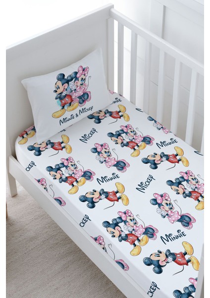 Bebek Boy Lastikli Çarşaf Seti - Cartoon Serisi - Minnie&mickey fiyatları