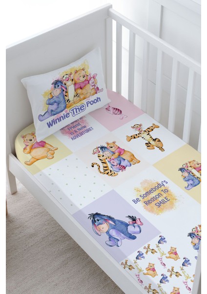 Bebek Boy Lastikli Çarşaf Seti - Cartoon Serisi - Winnie The Pooh Patchwork fiyatları