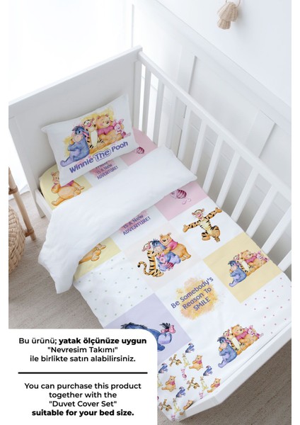 Bebek Boy Lastikli Çarşaf Seti - Cartoon Serisi - Winnie The Pooh Patchwork modelleri