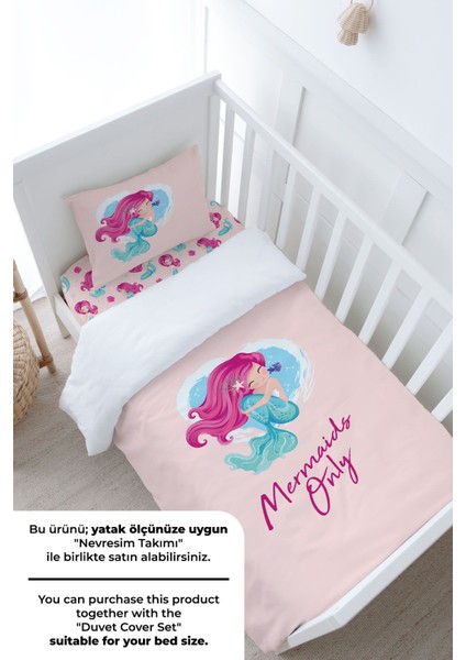 Bebek Boy Lastikli Çarşaf Seti - Iconic Serisi - Little Mermaid modelleri