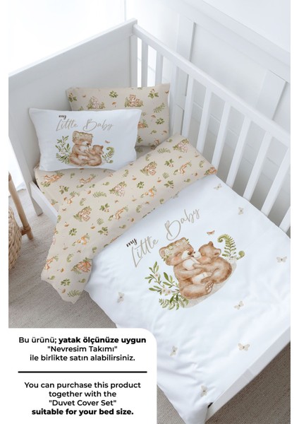 Bebek Boy Lastikli Çarşaf Seti - For Baby Serisi - Mom And Baby Bear modelleri