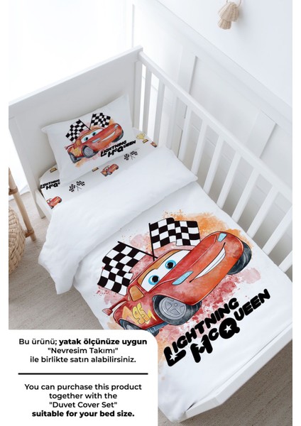 Bebek Boy Lastikli Çarşaf Seti - Cartoon Serisi - Şimşek Mcquenn modelleri